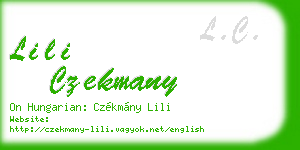 lili czekmany business card